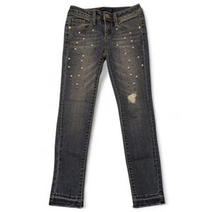 Blue Spice Studded Black Kids Jeans